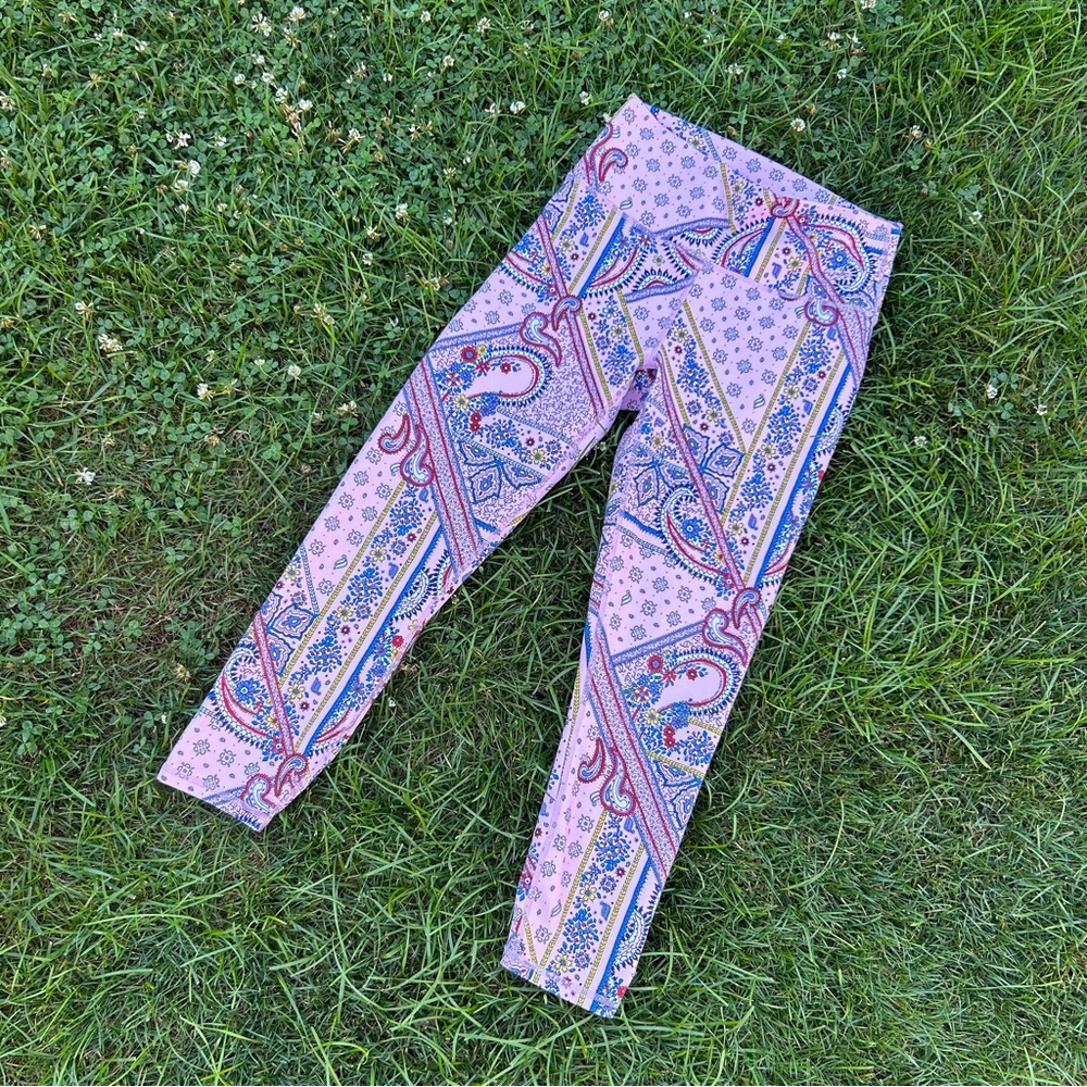 Fabletics Pink Multi- Printed Leggings